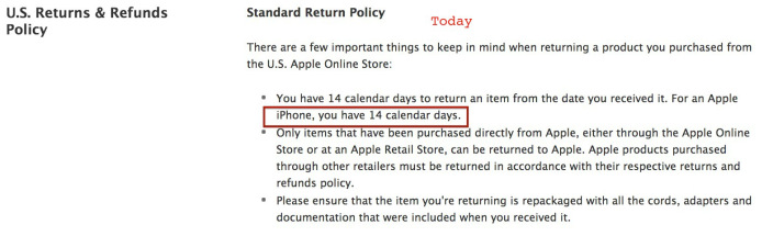 Apple Shortens IPhone Return Window To 14 Calendar Days MacRumors