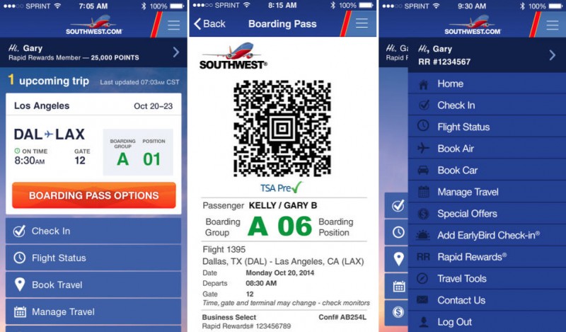 southwest airlines boarding pass numbers