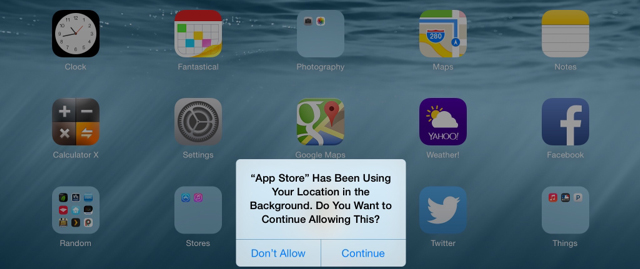 ios 8 location data prompt