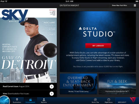 Delta Airlines Launches InFlight Entertainment for iOS Devices Through
