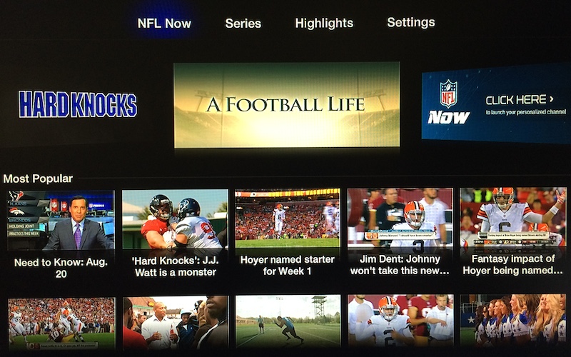 'NFL Now' Launches on Apple TV With Breaking Football News and
