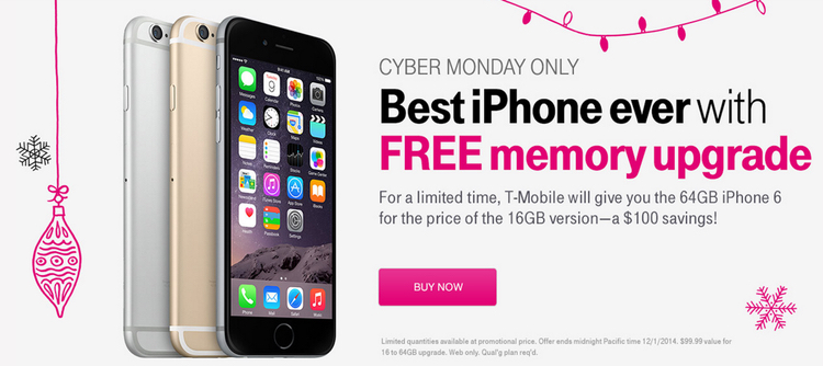 T-Mobile Discounting Select iPhone Models, Including 64GB iPhone 6, by