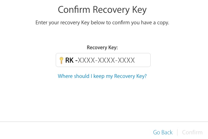 mac os recovery key id