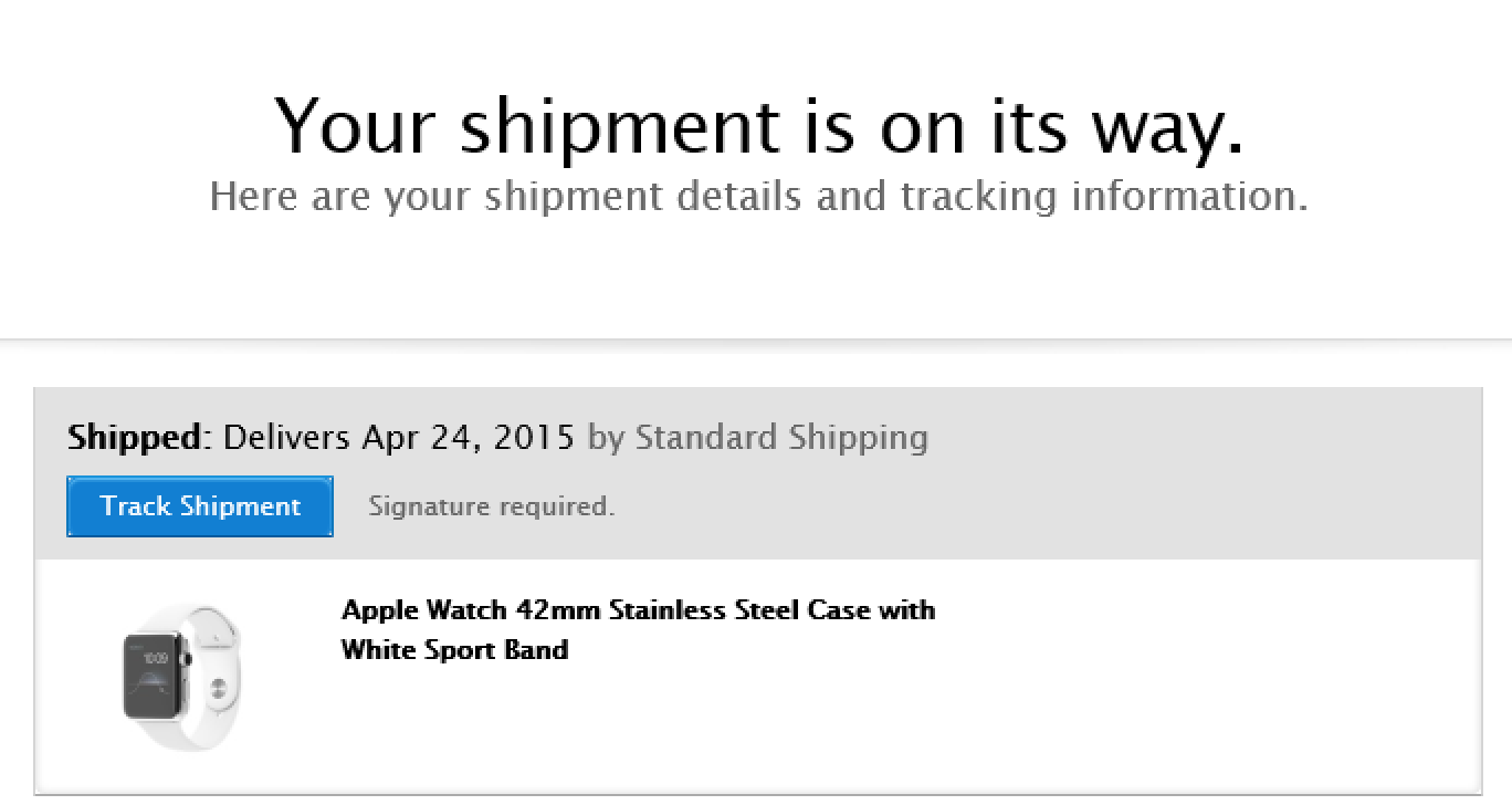 standard shipping apple