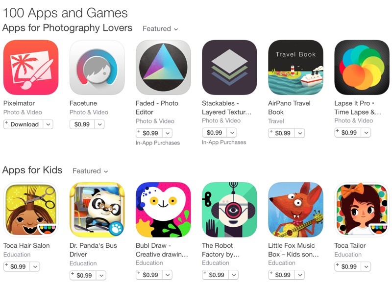 App Store Promotion Offers 100 Apps and Games at a 