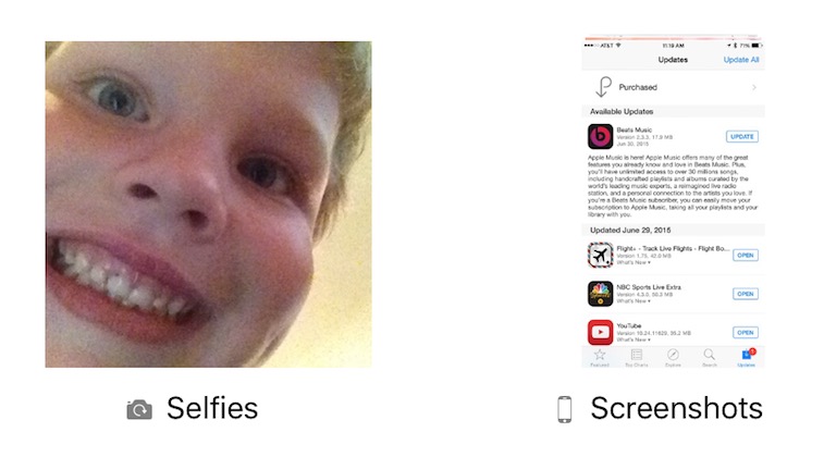 Selfies a screenshots - svetapple.sk