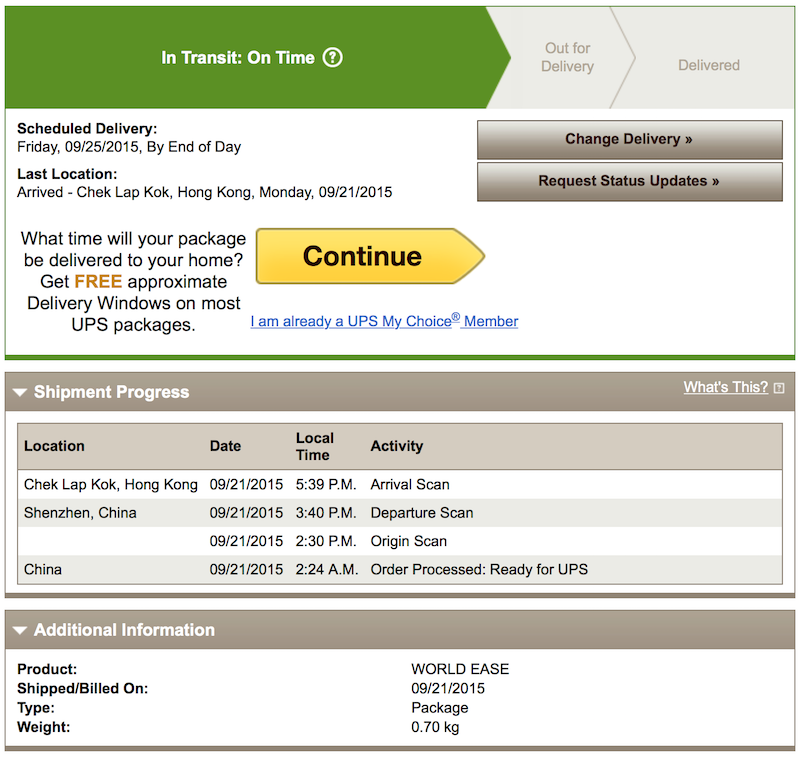 ups tracking number