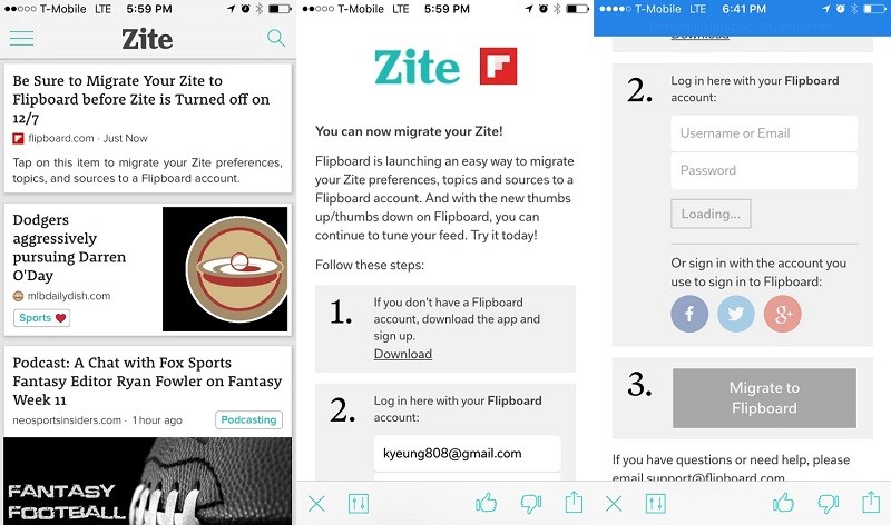 Zite Shutting Down December 7, Recommends Flipboard To Users - MacRumors