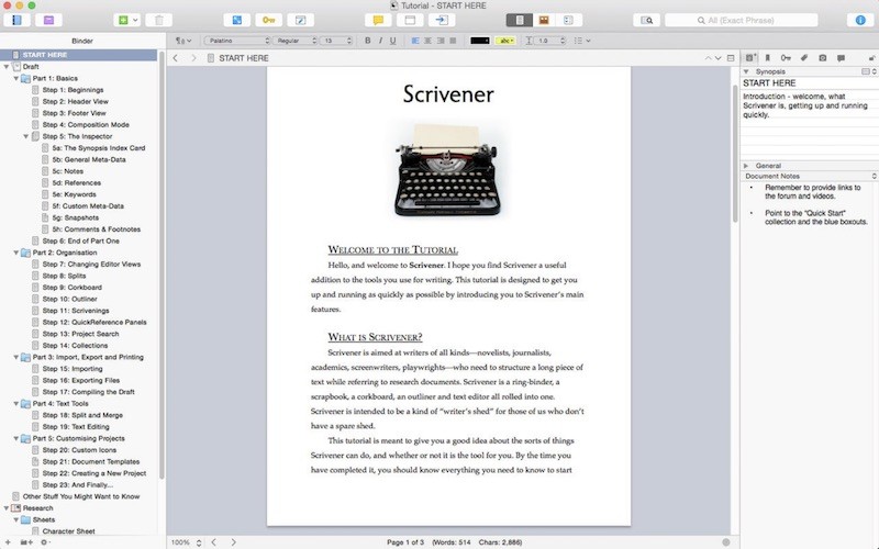 scrivener windows vs.mac