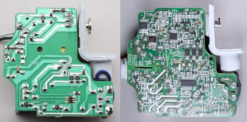 Counterfeit MacBook charger comparison