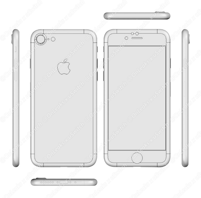 New iPhone 7 and 7 Plus Drawings: Dual Camera and Smart Connector