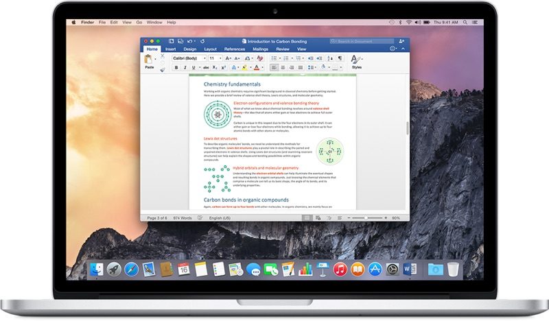 what is in office 365 for mac