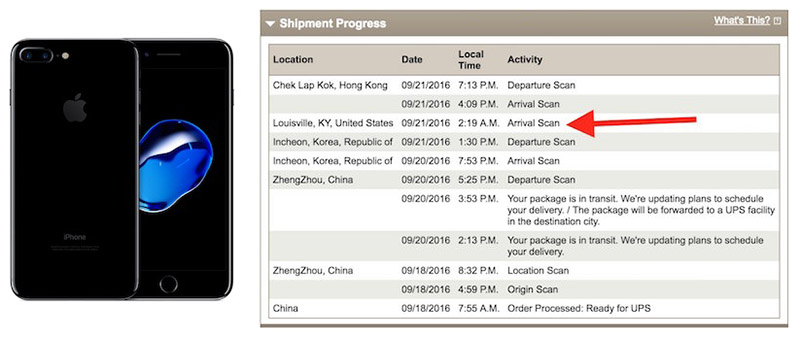 UPS Shows Some iPhone 7 Shipments Bouncing Back and Forth ...