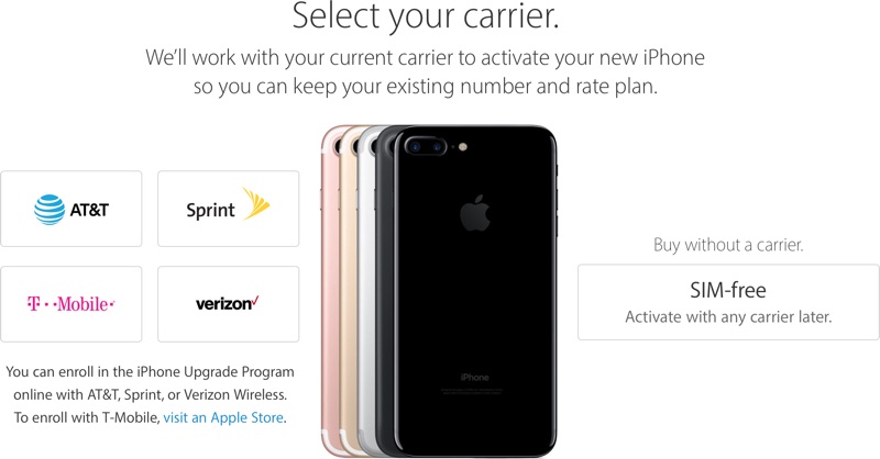 SIM-Free iPhone 7 and iPhone 7 Plus Now Available From Apple Online ...