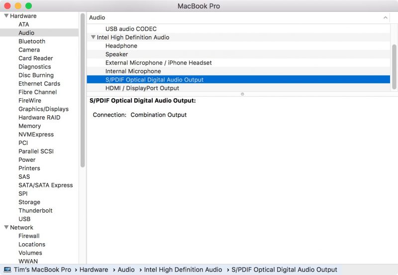 optical out system profiler
