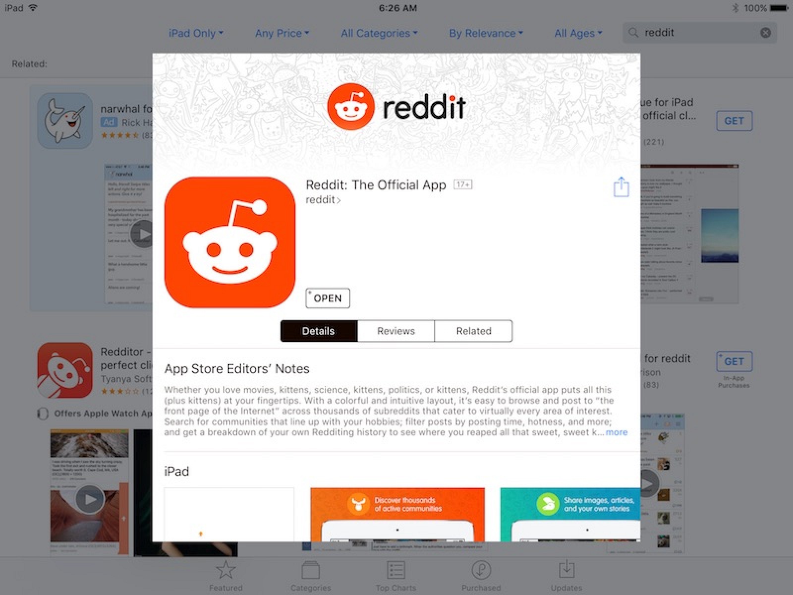Reddit iOS Update Brings Support for iPad - MacRumors