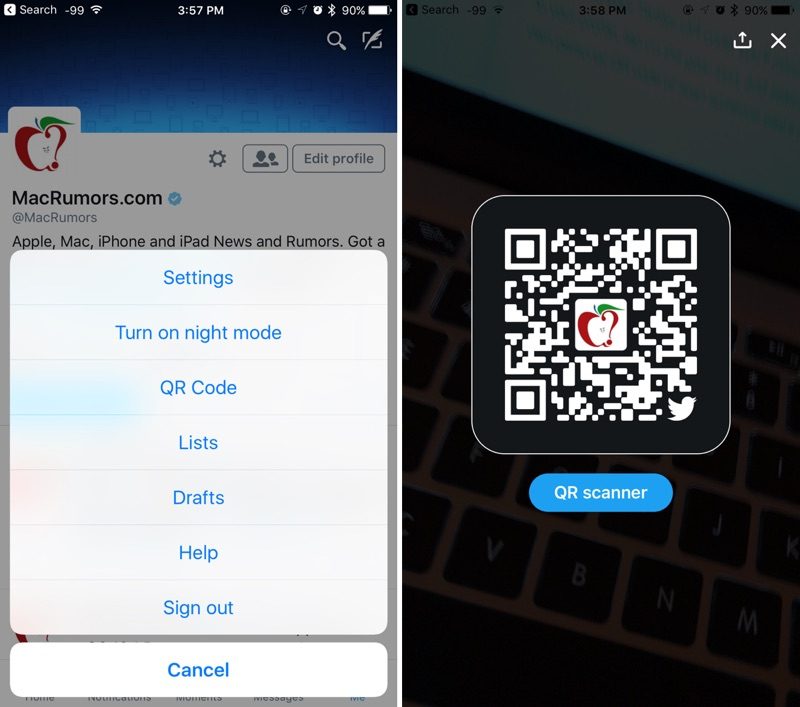 Twitter Introduces QR Codes for Sharing and Following Accounts - Mac Rumors