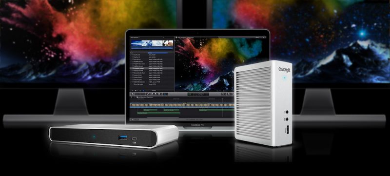 caldigit-thunderbolt-3-dock-ts3-ts3lite-extened-monitors-macbookpro2016-hero