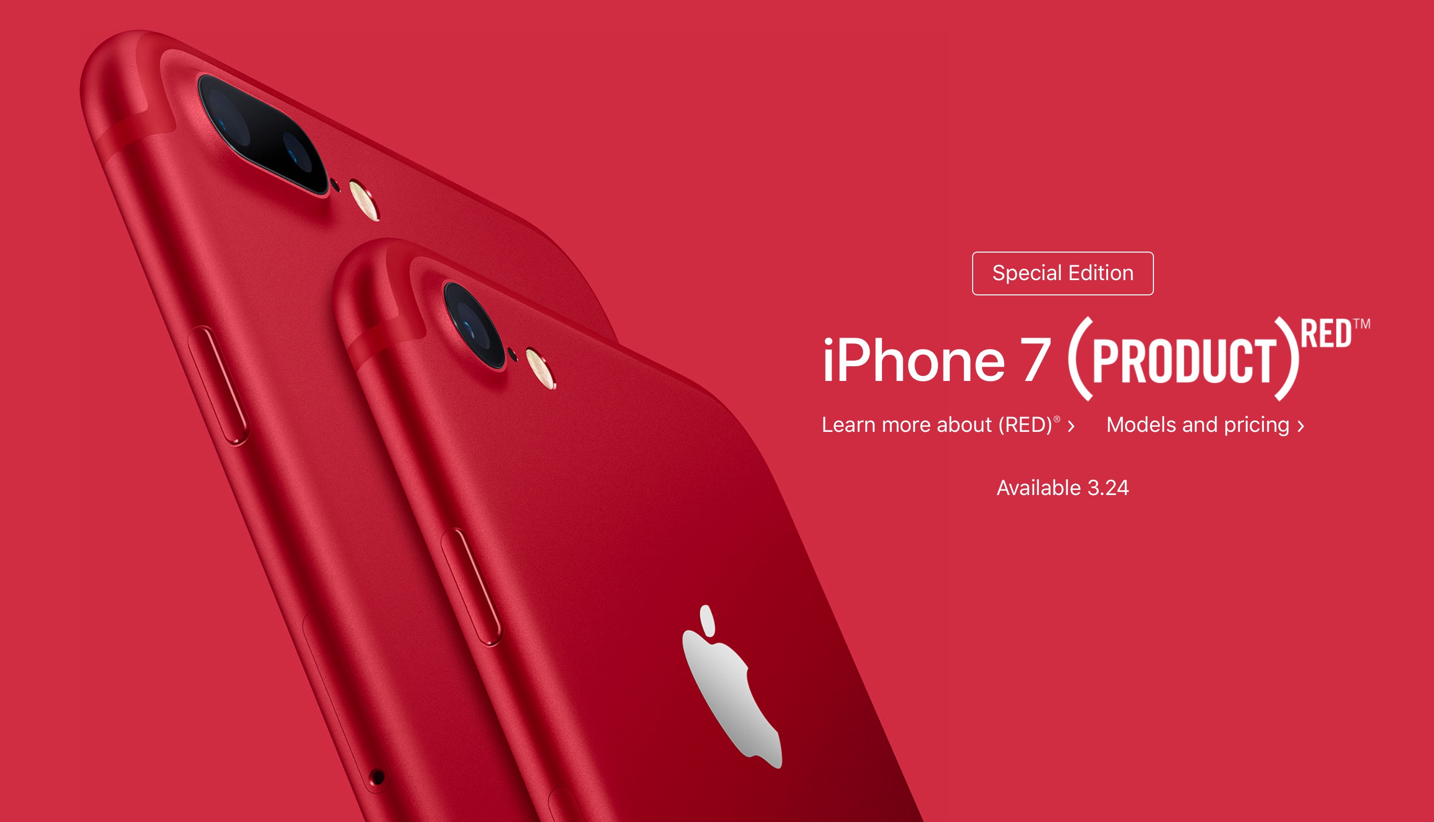 photo of Apple Announces iPhone 7 (PRODUCT)RED Special Edition image
