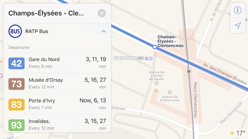 Apple Maps Now Supports Transit in Paris