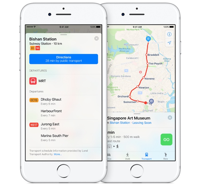 Apple Maps Transit Directions Now Available in Singapore