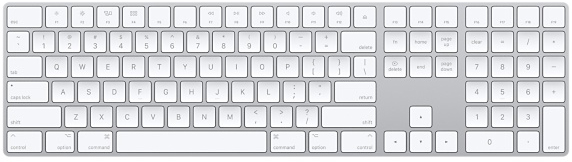 magic keyboard with touch id and numeric keypad for mac