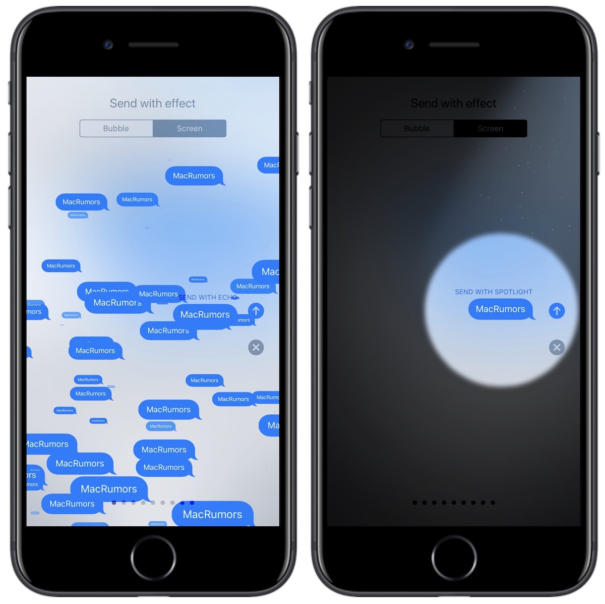 iOS 11 Introduces Two New Screen Effects Within Messages Called 'Echo' and 'Spotlight'