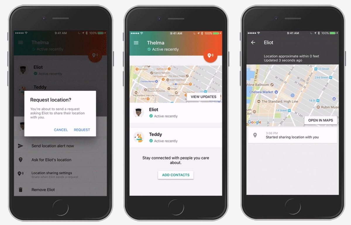 Google Launches 'Trusted Contacts' Location Sharing App on iOS