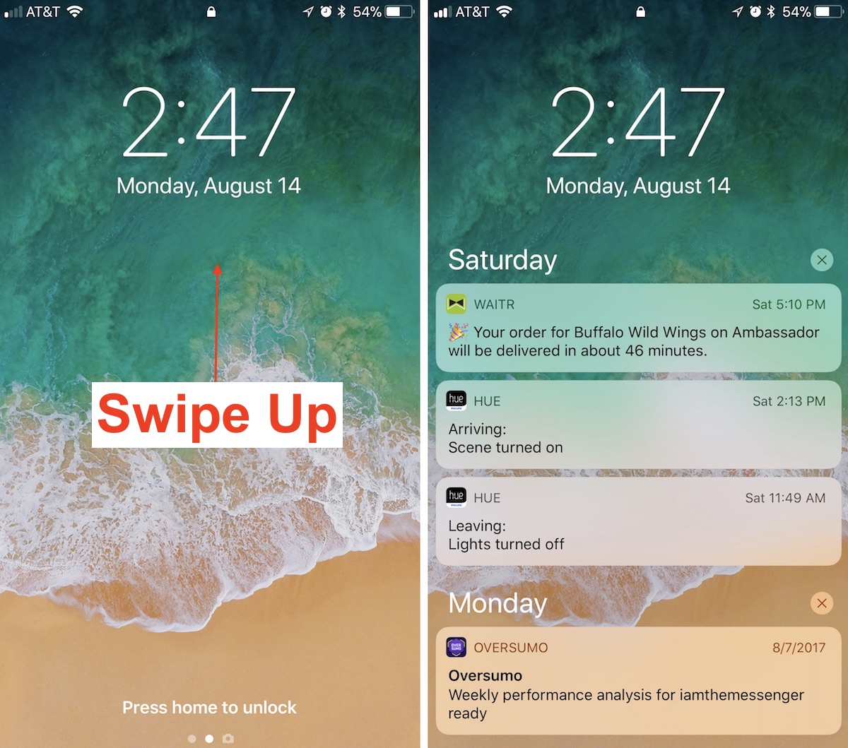 How To Find Notifications In Ios 11 S New Lock Screen And
