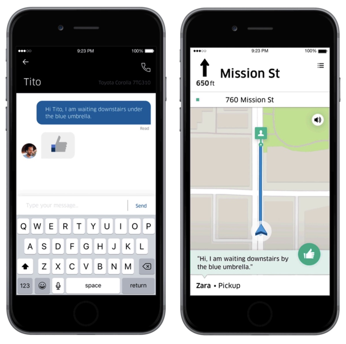 Uber Updates With In App Chat Between Riders And Drivers Macrumors 