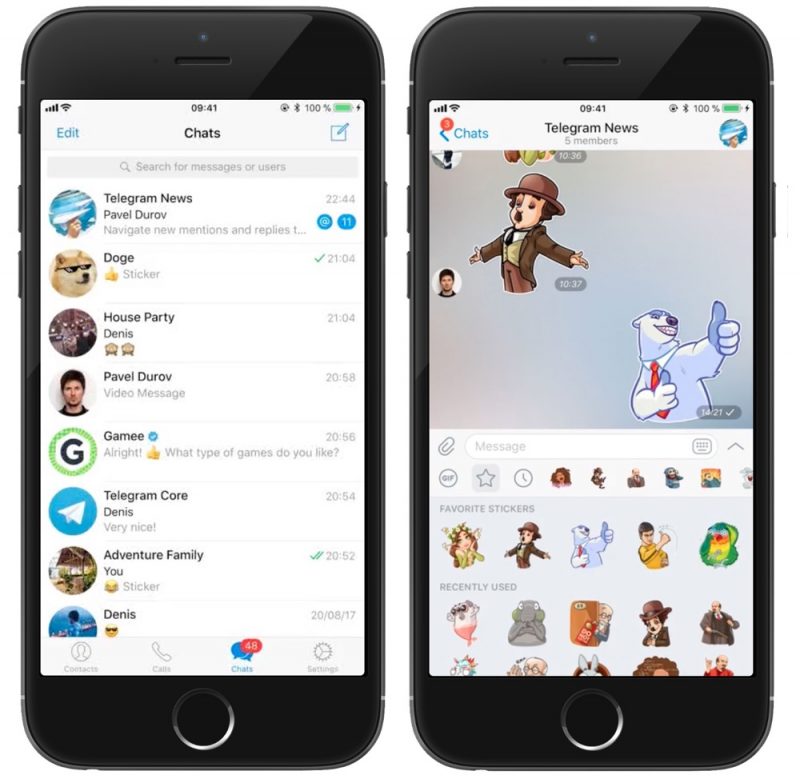 telegram app on iphone