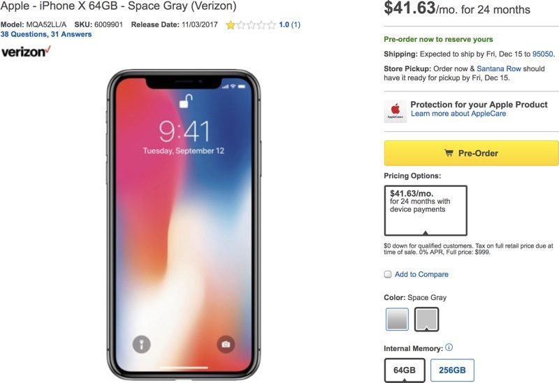 Best Buy Selling iPhone X on Installment Plan Only After Criticism Over