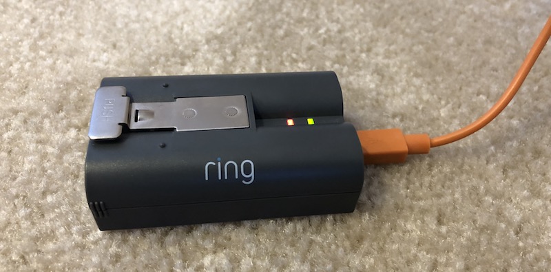 ring doorbell battery charged