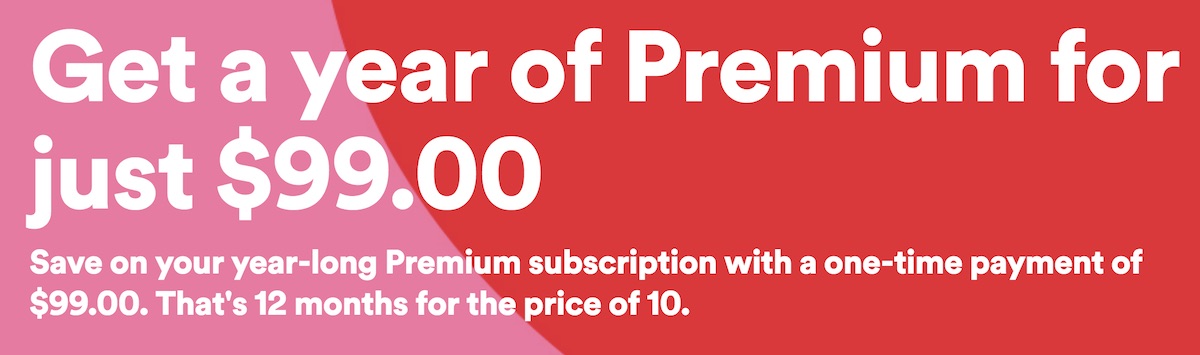 1 year spotify premium