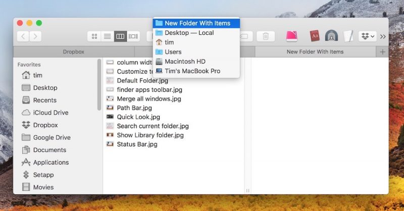 mac get file path from finder