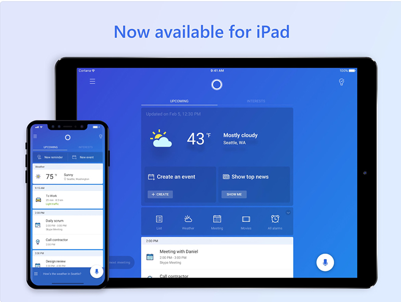 Microsoft's Cortana Assistant Now Available On IPad - MacRumors