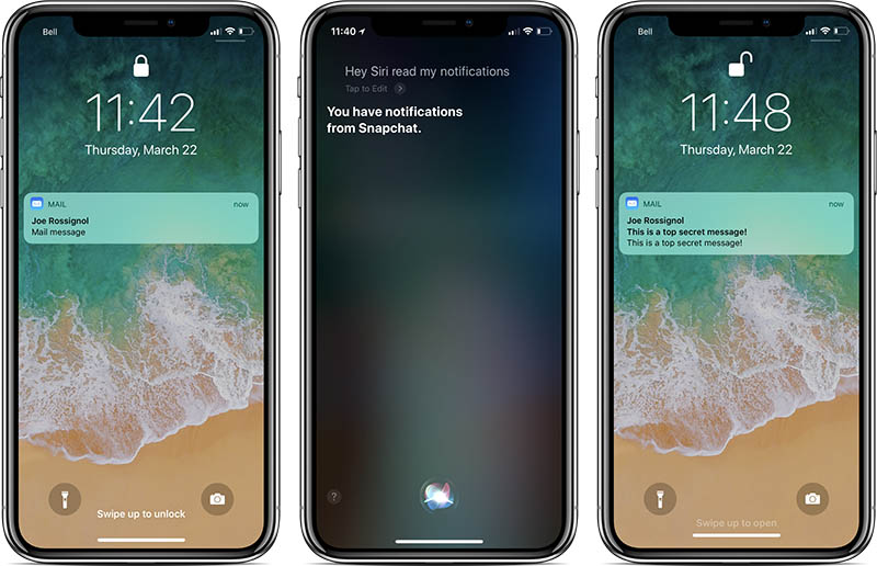 Apple to Prevent Siri From Reading Hidden Notifications on Lock Screen