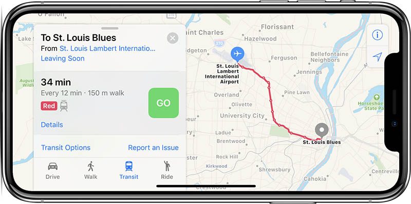 Apple Maps Now Supports Transit in St. Louis and Virginia Areas - MacRumors
