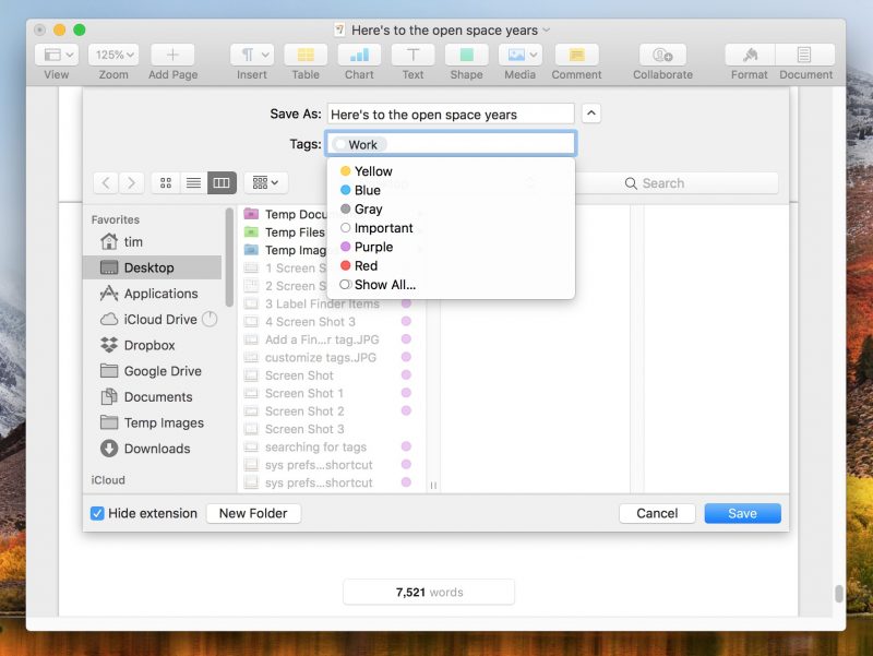 how to start a new document on mac