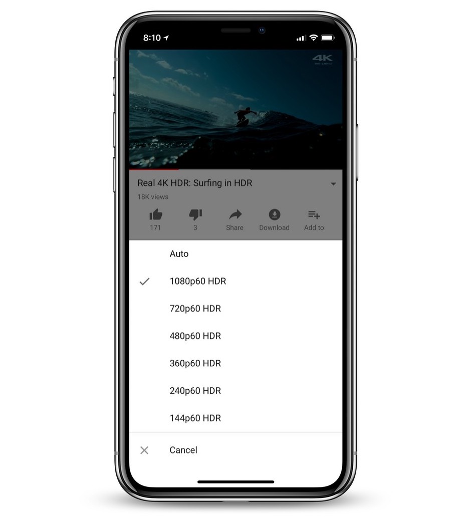 YouTube Introduces HDR  Video  Support on iPhone  X MacRumors