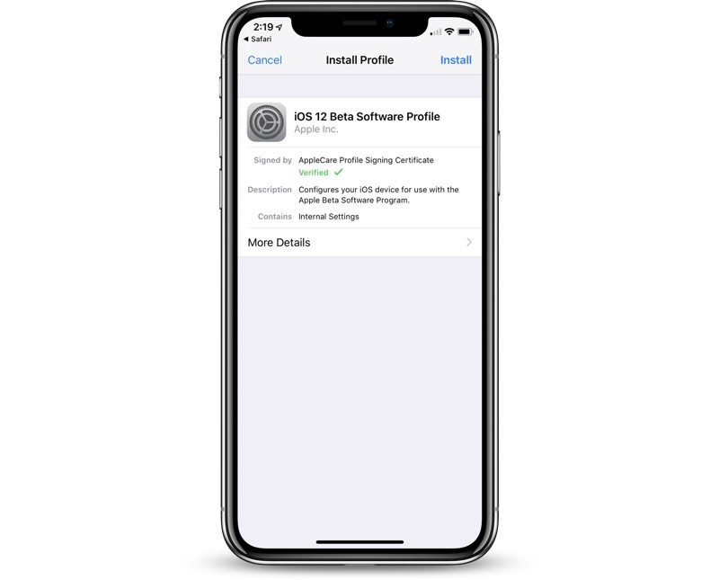 ios 12 profile download