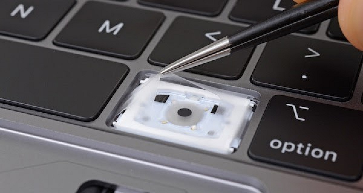 photo of iFixit Teardown Suggests 2018 MacBook Pro Keys Feature a Silicone Barrier to Prevent Malfunctions Due to Dust image