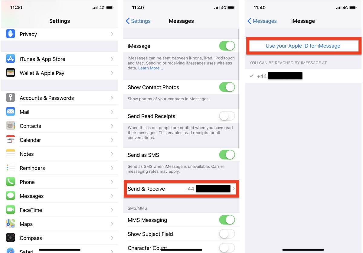 send sms from mac to android phone