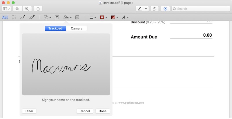 create a pdf signature on mac