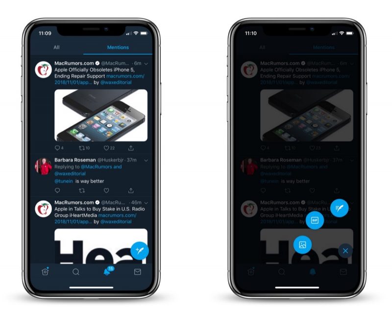 Twitter Adds Floating Compose Button and Tests Option to Switch Between