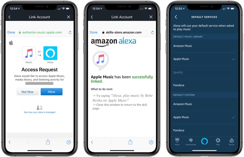 linking apple music to alexa