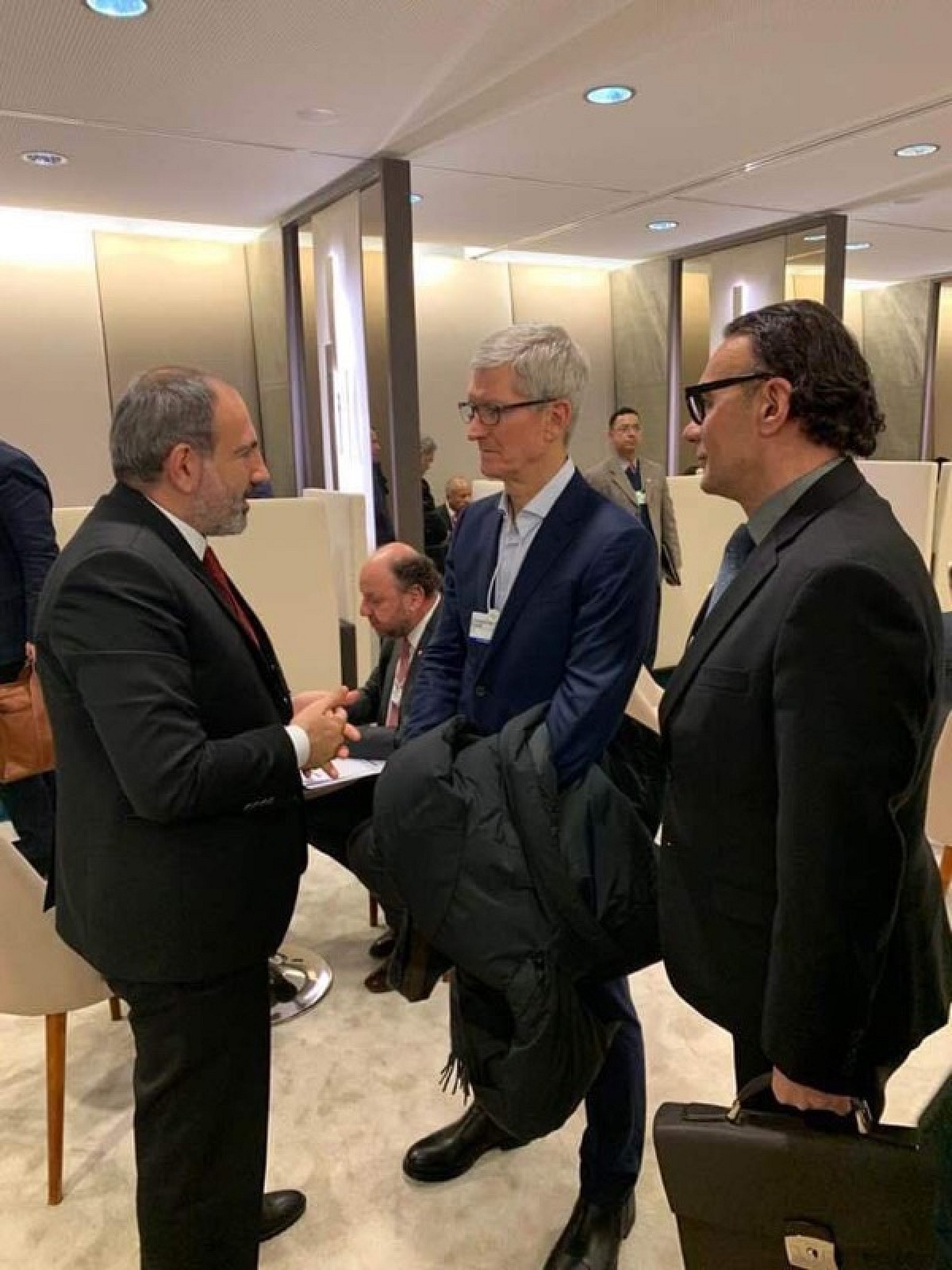 photo of Apple CEO Tim Cook in Davos for World Economic Forum, Does Education-Related Interview image