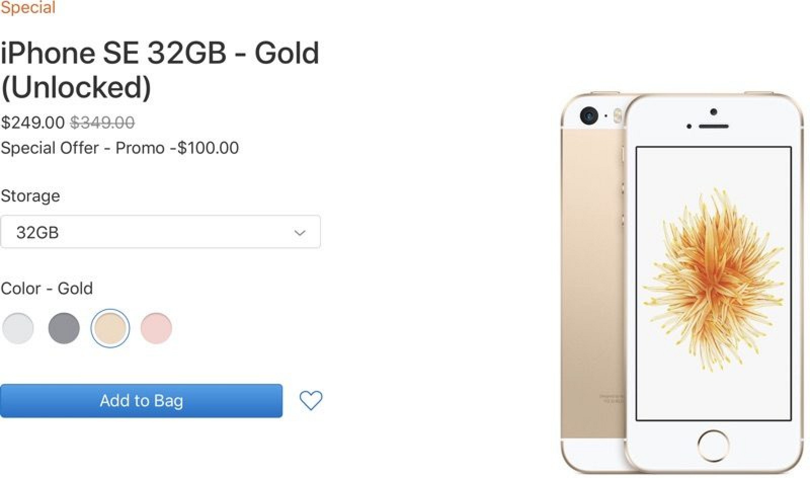 photo of $249 iPhone SE Temporarily Back in Stock on Apple's Clearance Site image