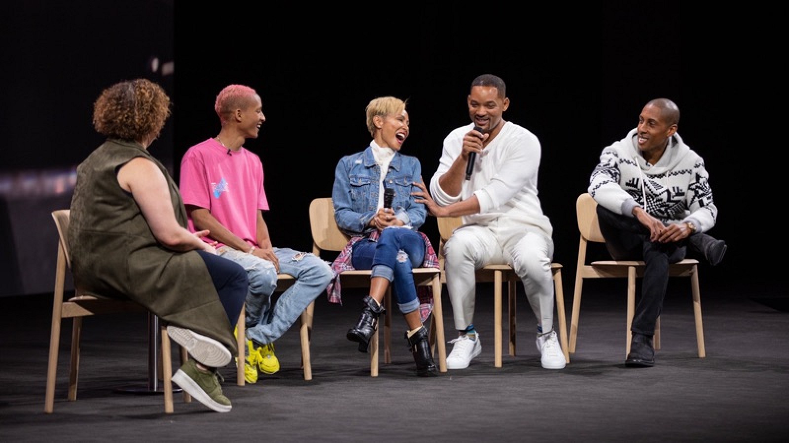 photo of Will, Jaden and Jada Smith Visit Apple Park for Environmental Discussion image