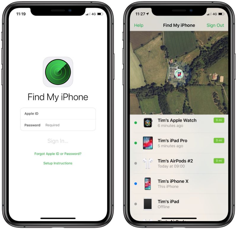 using find my iphone on mac